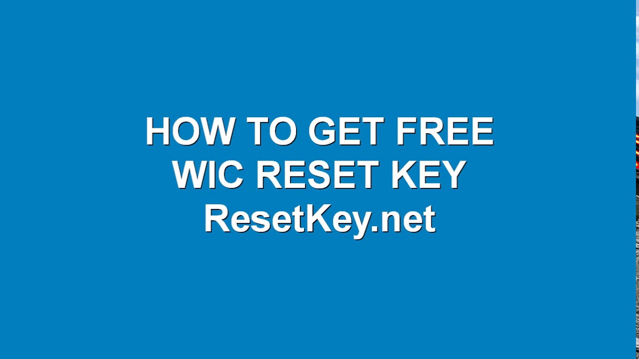 wic reset key serial